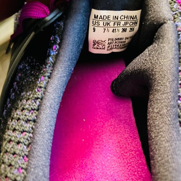 Excellent Condition Adidas Ultraboost 1.0 Primeknit Purple Black Navy 9 US 41 - Picture 7 of 11